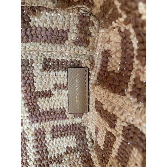 NEW FENDI LARGE RAFFIA CROCHET SUMMER FF LOGO TOTE BAG NWT AUTHENTIC! - Picture 12 of 14